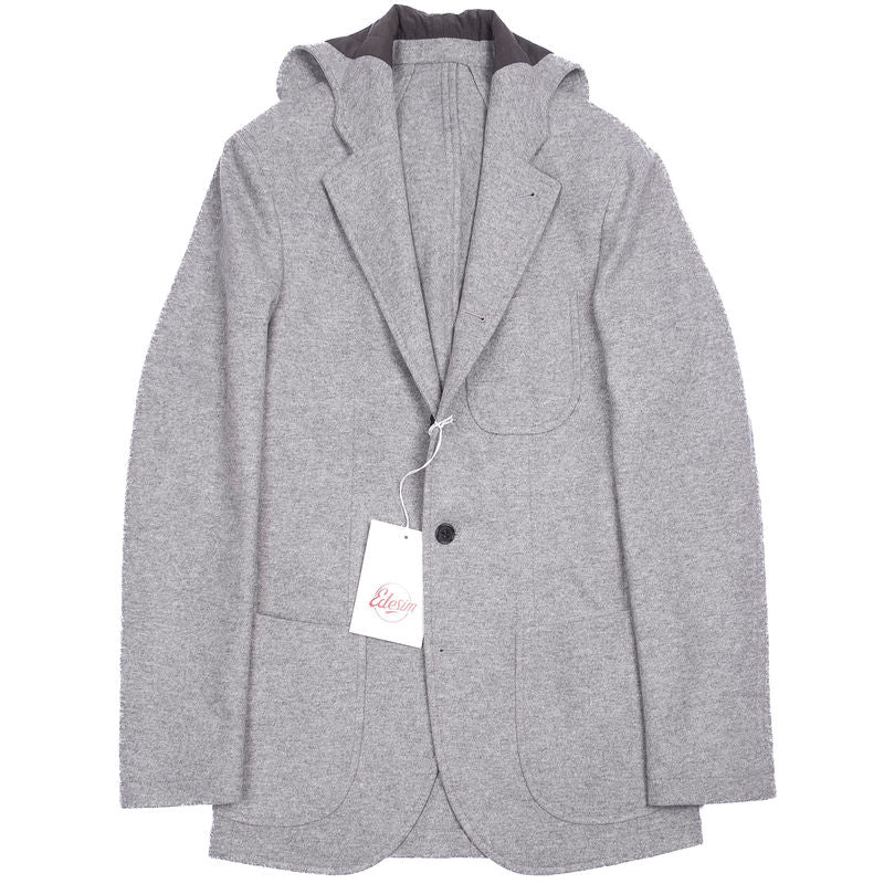 Grey Hooded Jacket Sz 46