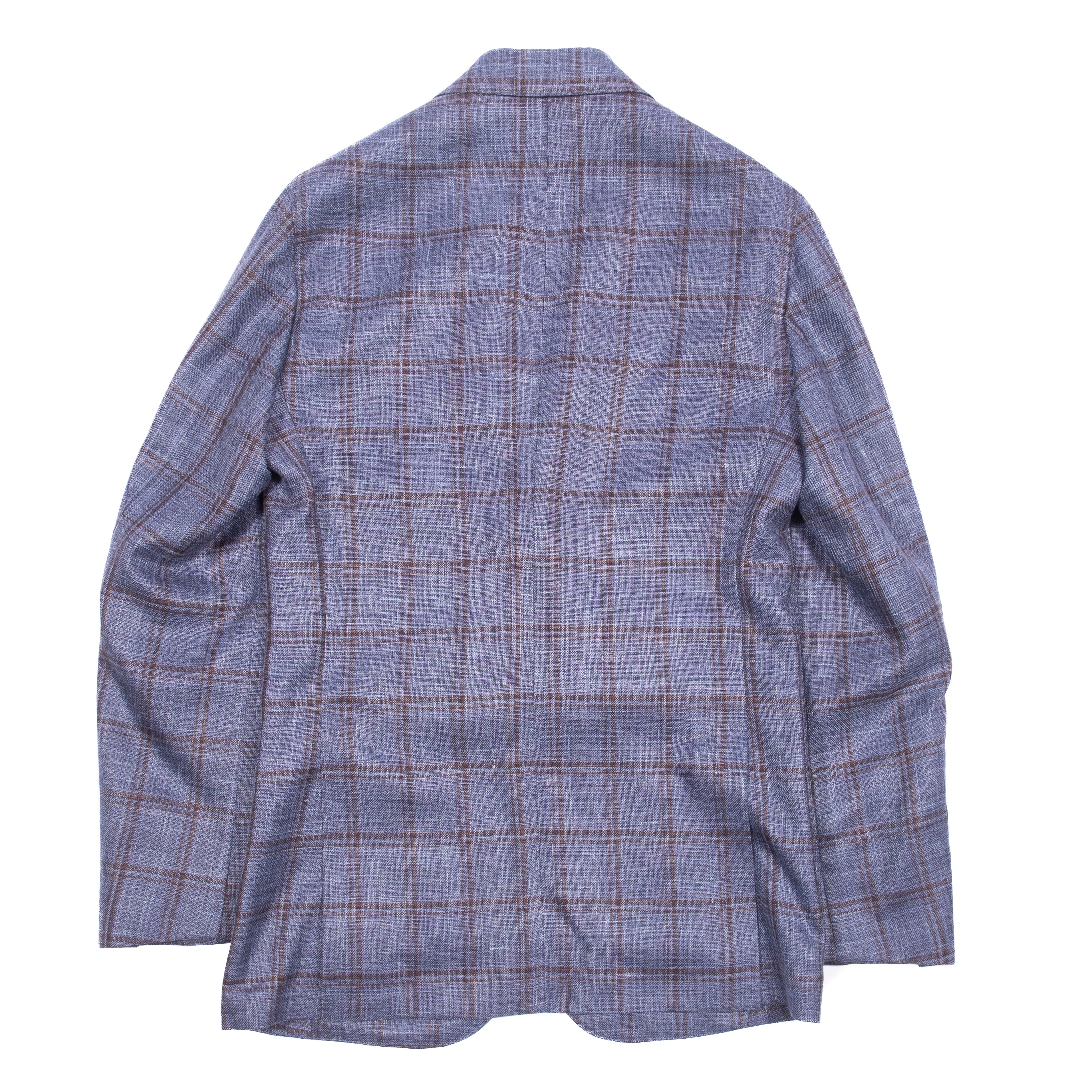 Neapolitan Hand Tailored Blue Windowpane Sport Coat Sz 48