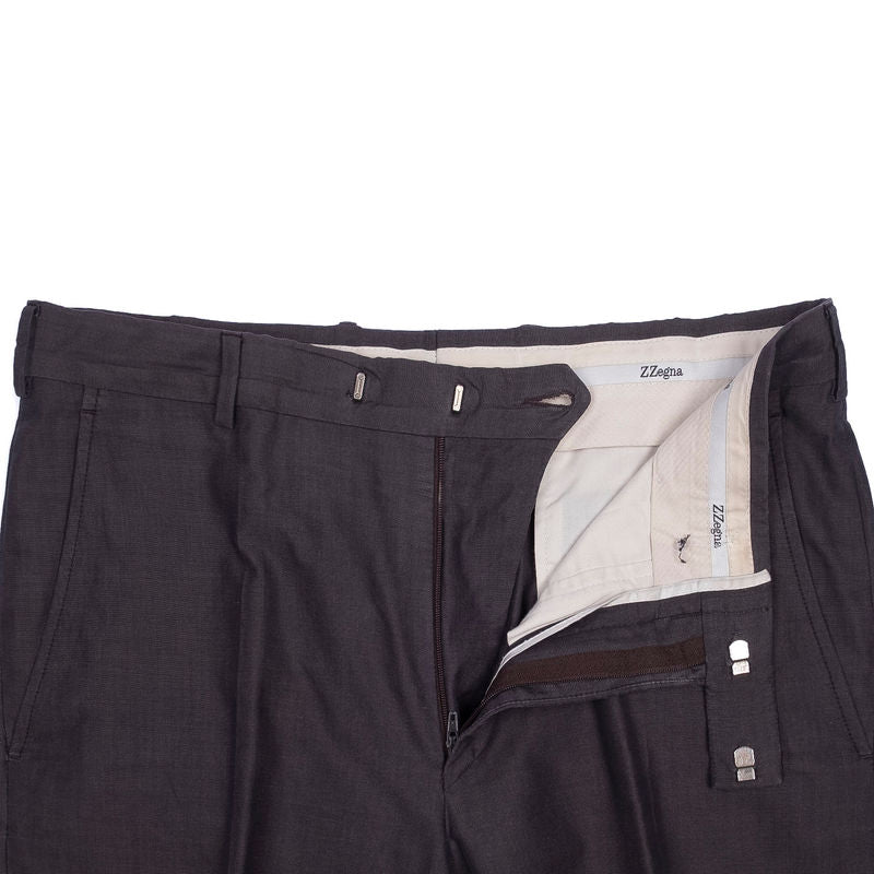 Zegna Grey Notch Lapel Business Suit