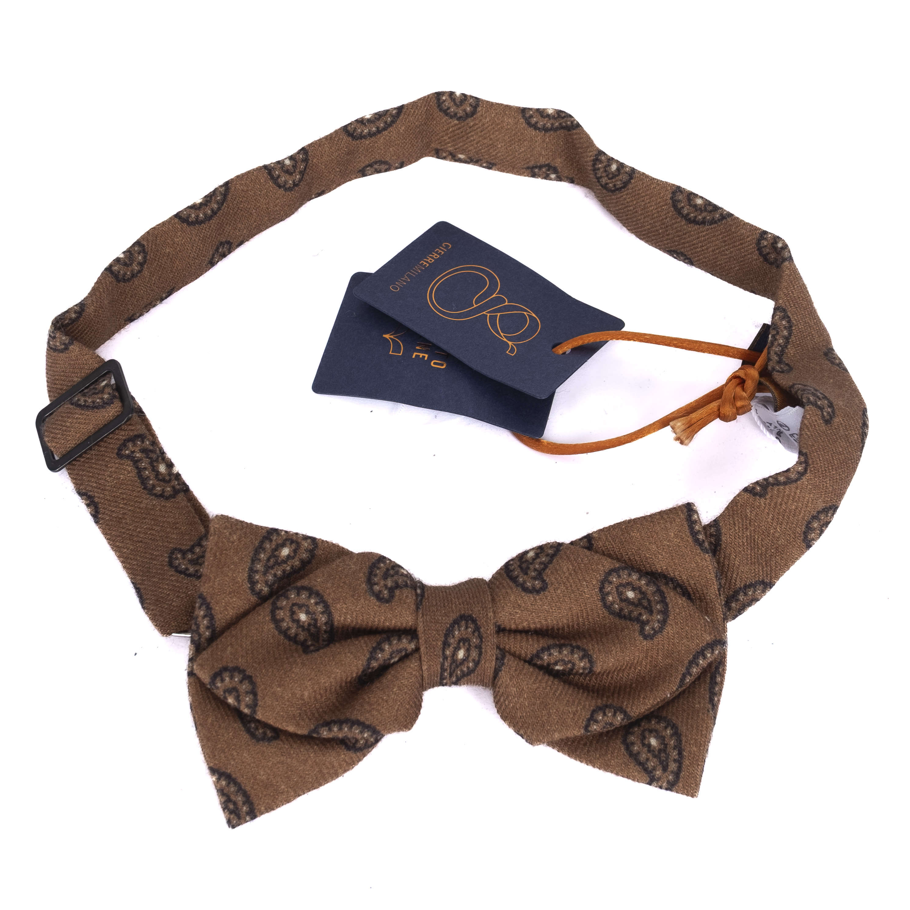 Brown Paisley Bow Tie