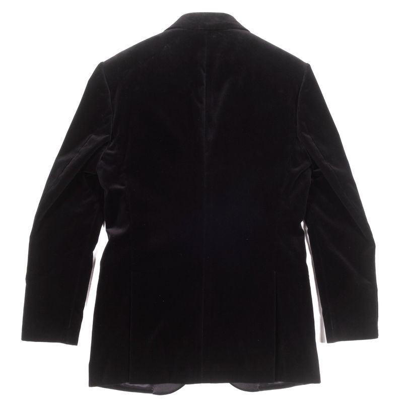 Neapolitan Hand Tailored Black Velvet Notch Lapel Blazer