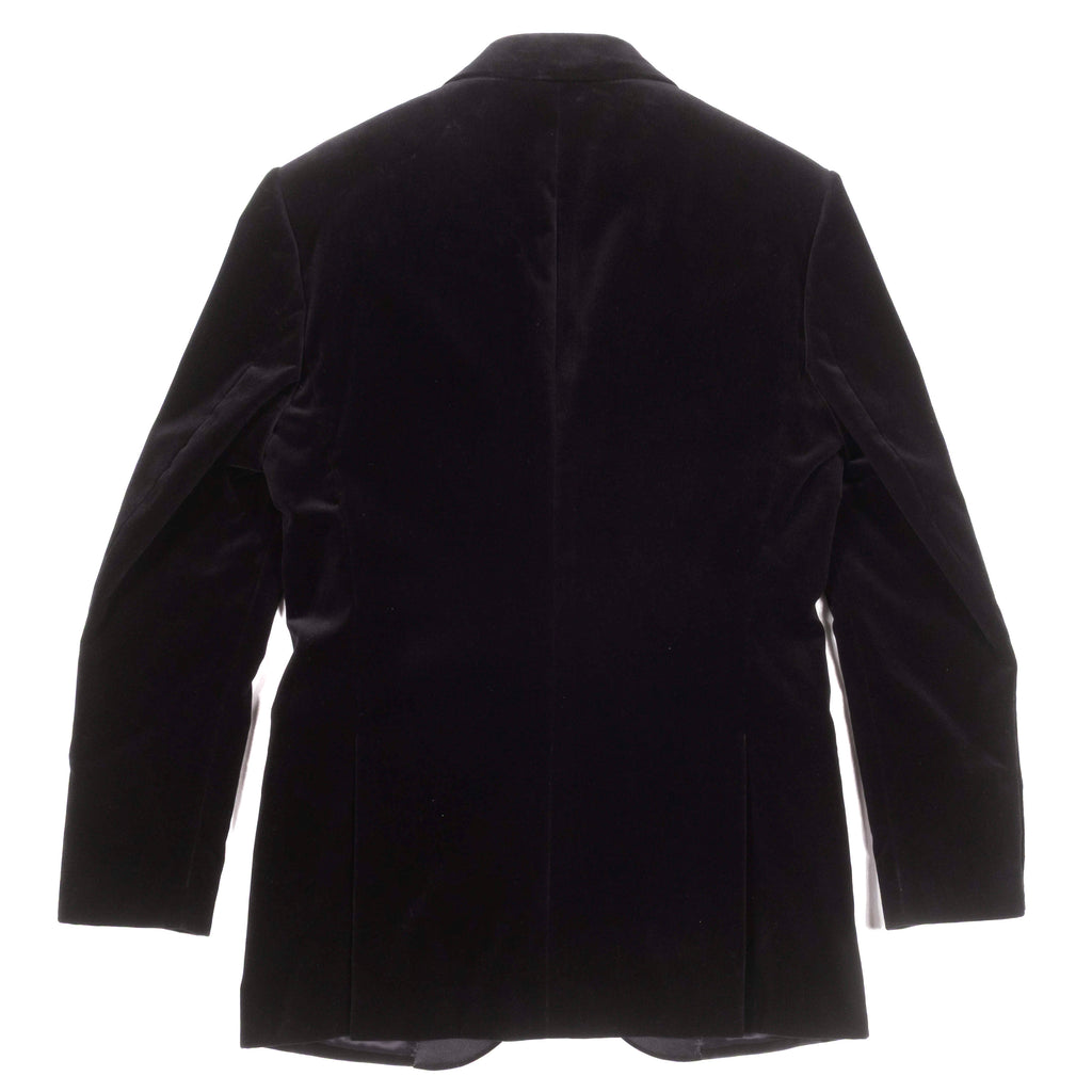 Neapolitan Hand Tailored Black Velvet Notch Lapel Blazer