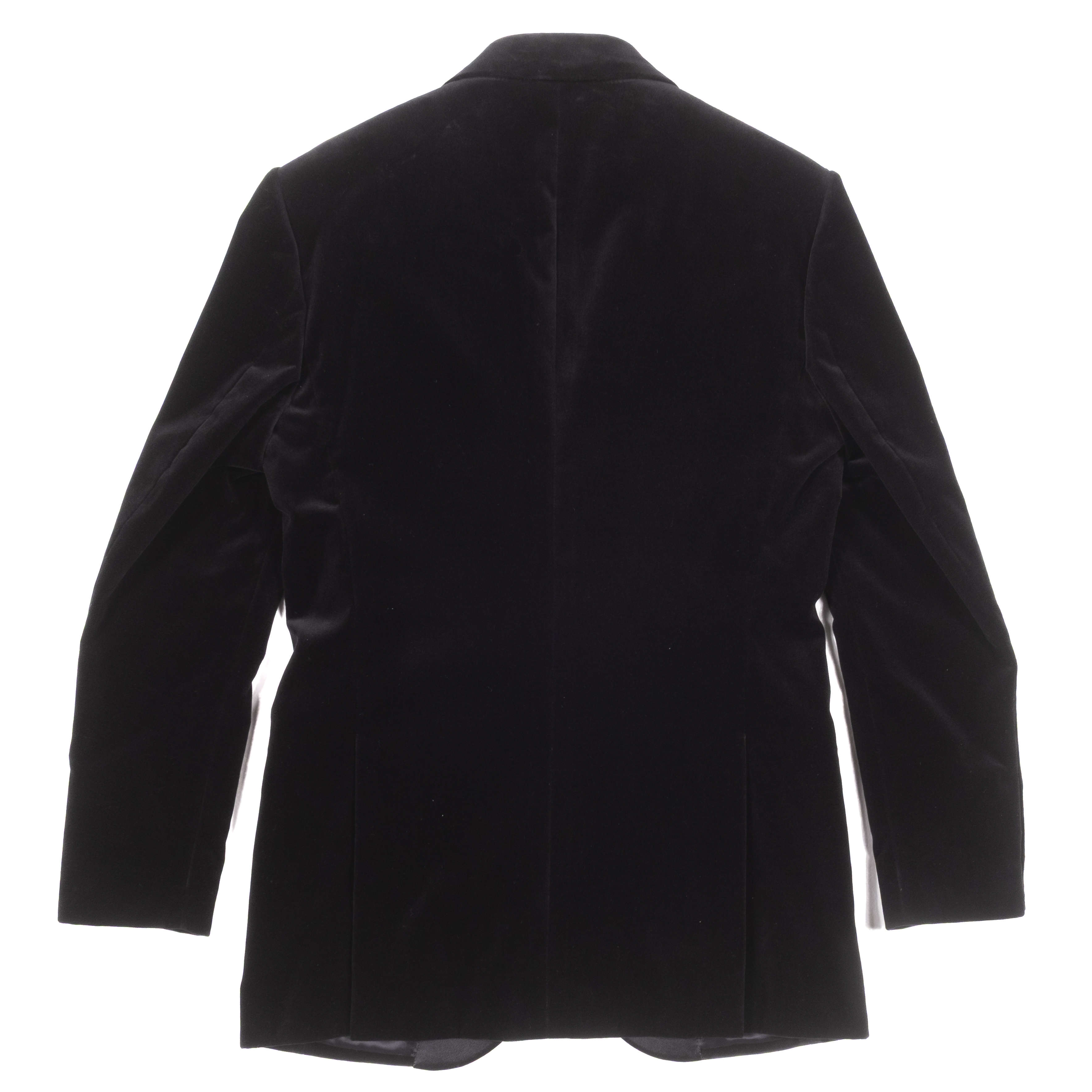 Neapolitan Hand Tailored Black Velvet Notch Lapel Blazer