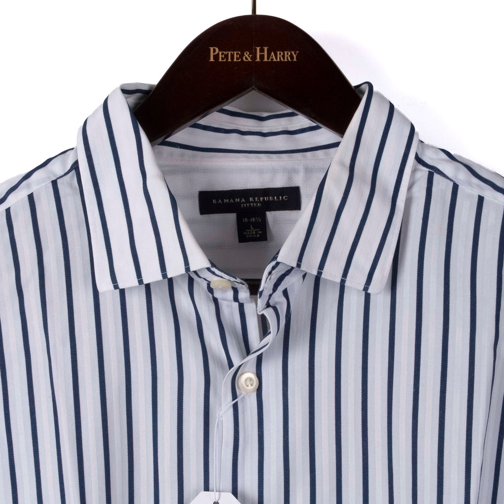 Blue Striped Business Shirt
