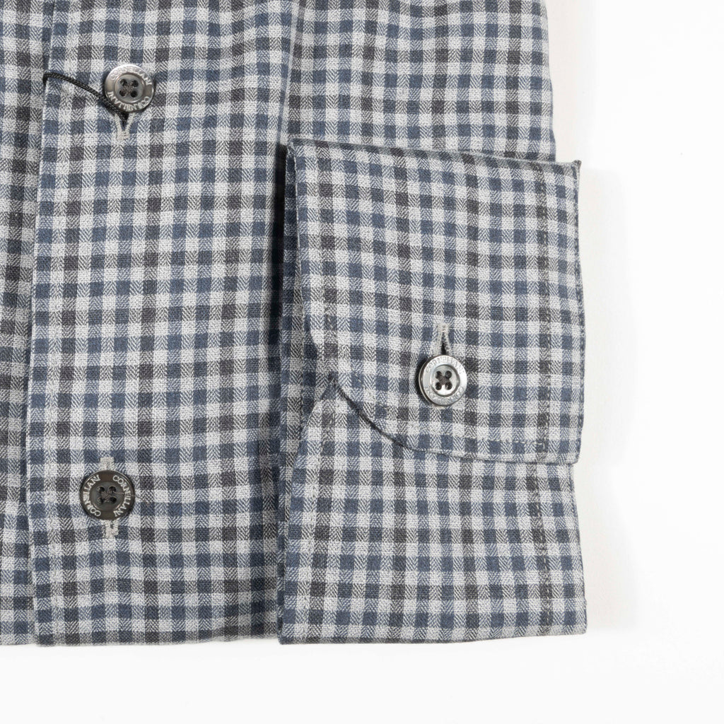 Grey and Blue Gingham Shirt 39