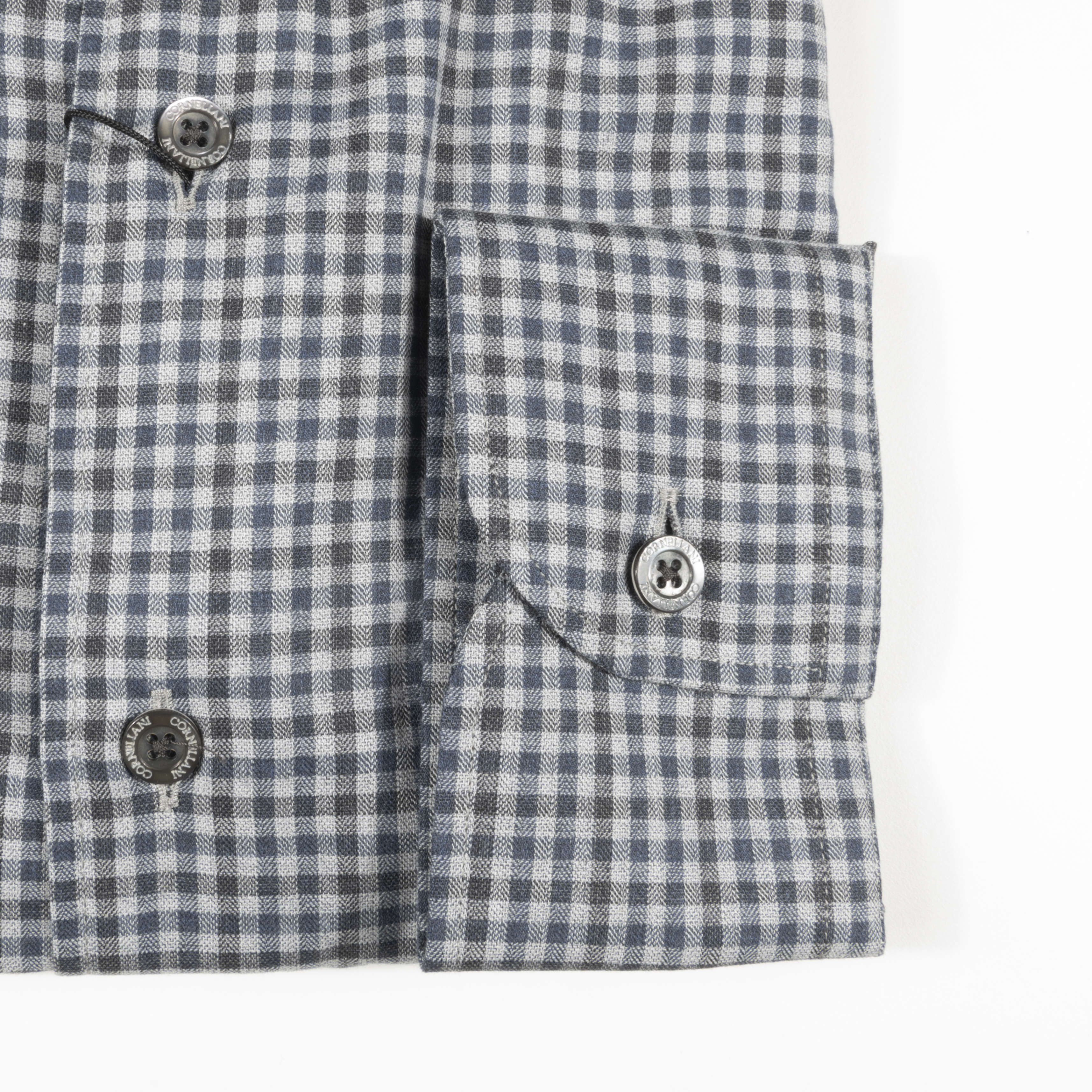Grey and Blue Gingham Shirt 39