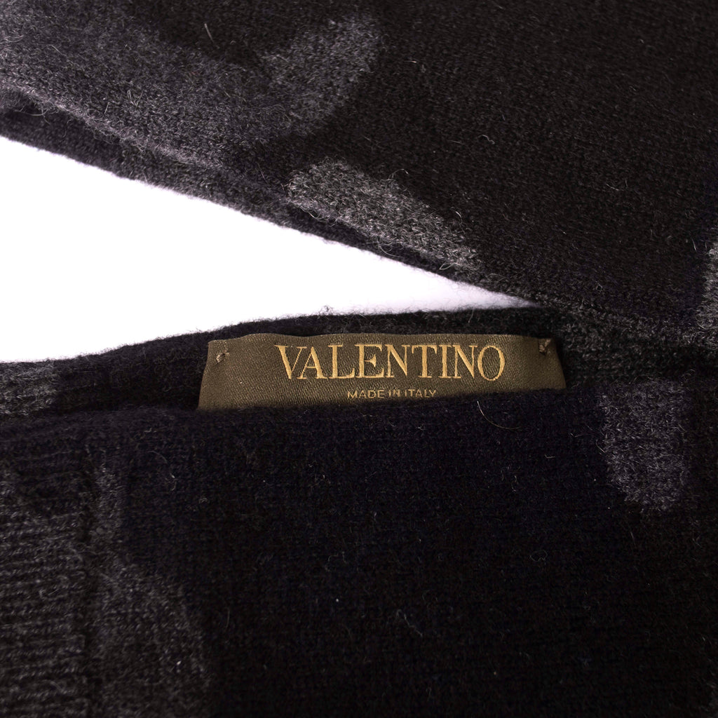 Grey Cashmere Camo Scarf