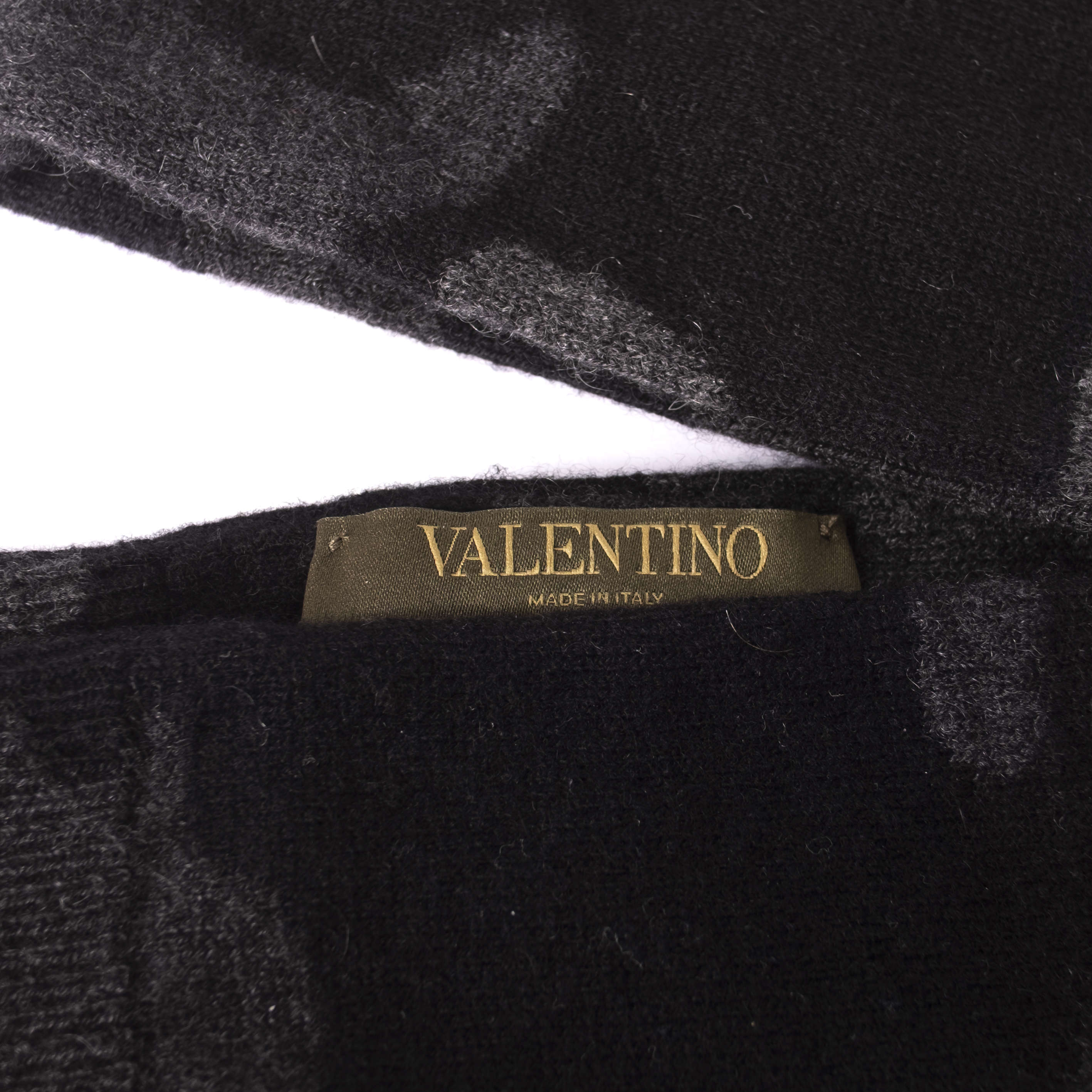Grey Cashmere Camo Scarf