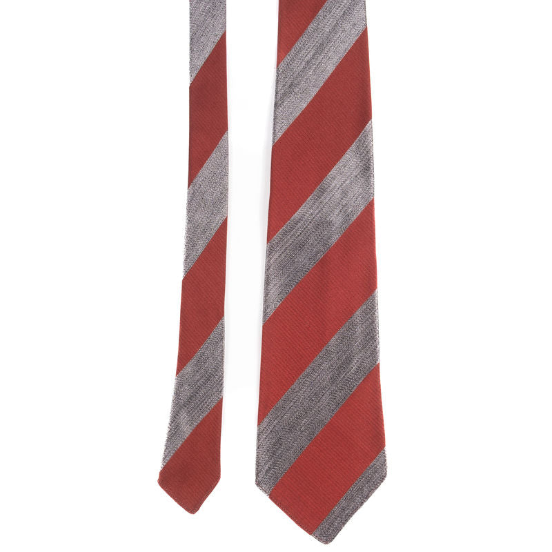 Edsor Kronen Red with Grey Stripe Ties