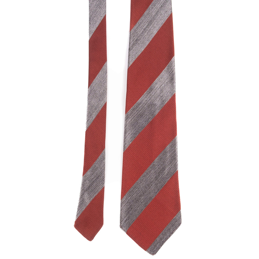 Edsor Kronen Red with Grey Stripe Ties