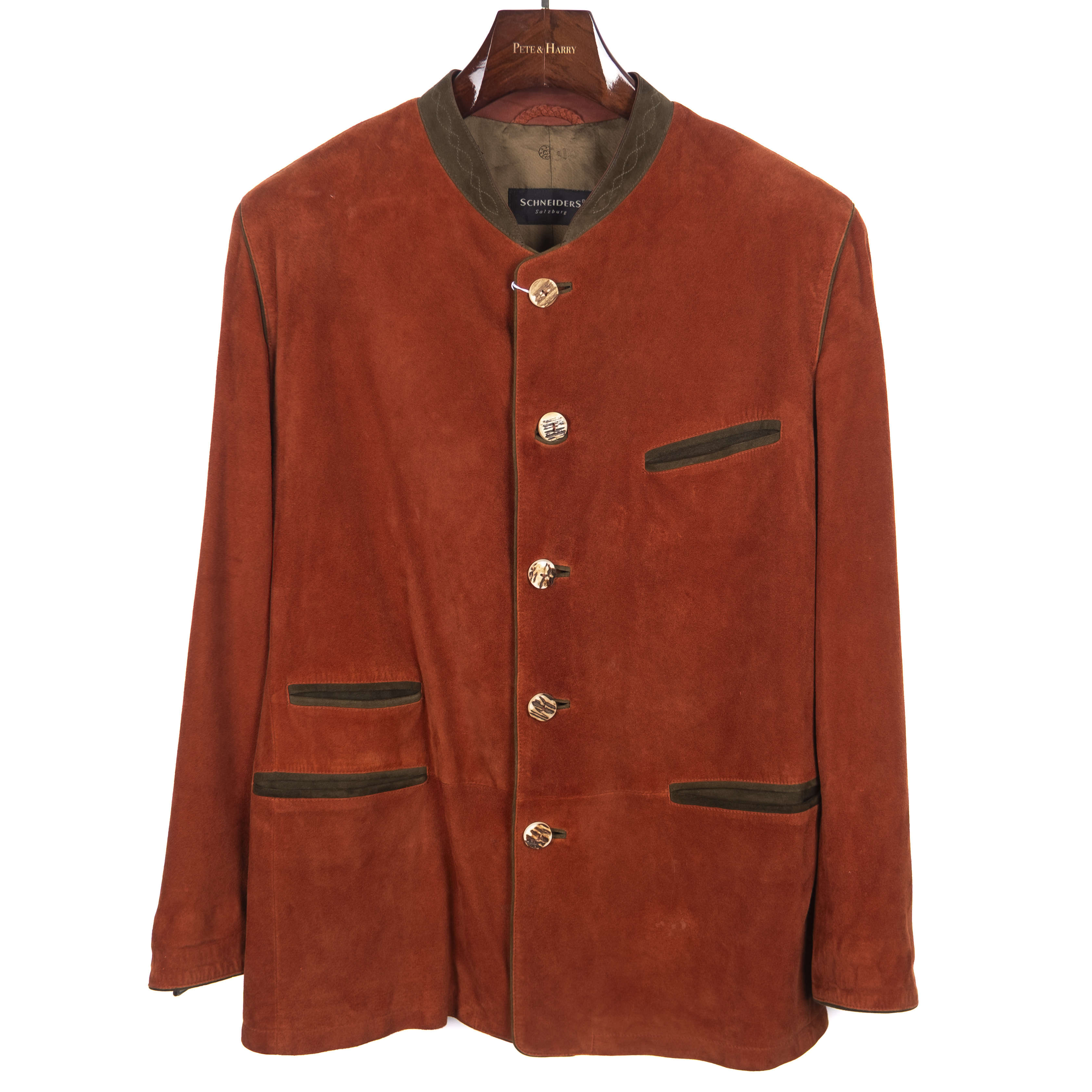 Unique Orange Rust Alpine Suede Jacket