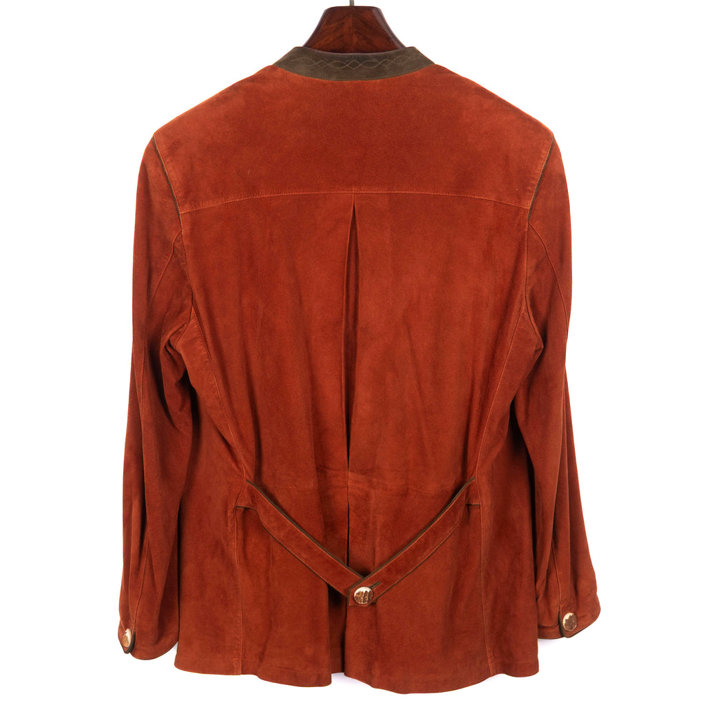 Unique Orange Rust Alpine Suede Jacket