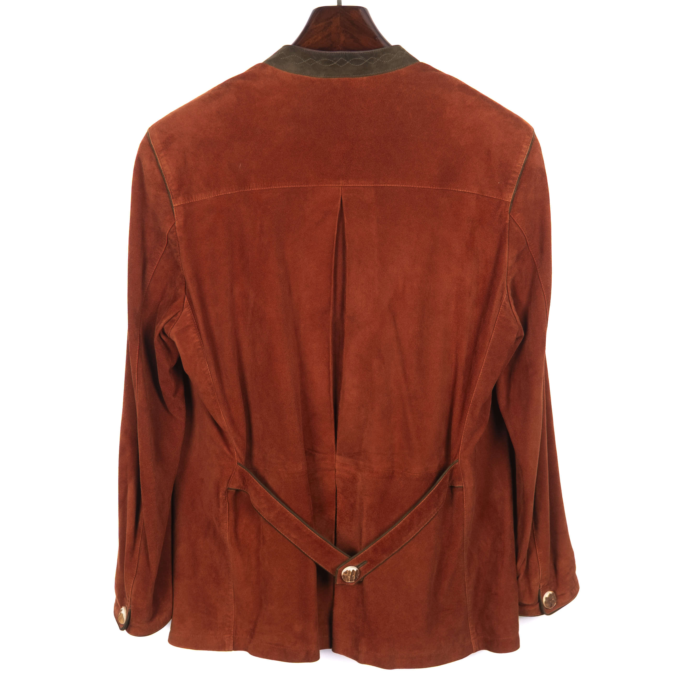 Unique Orange Rust Alpine Suede Jacket