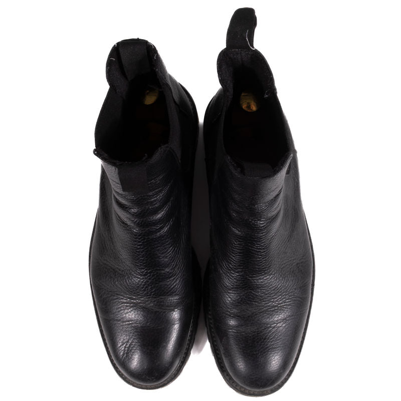 Common Projects Black Chelsea Boots with Commando Sole