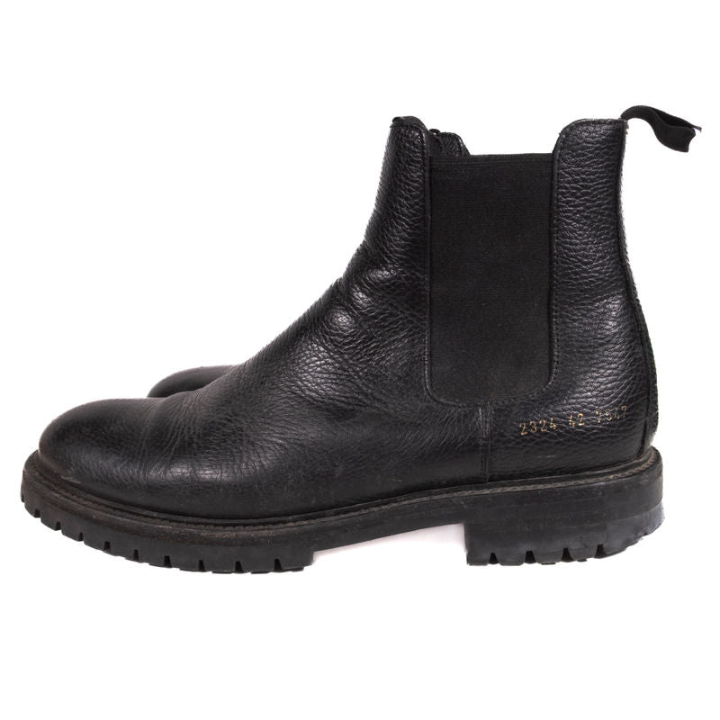 Common Projects Black Chelsea Boots with Commando Sole