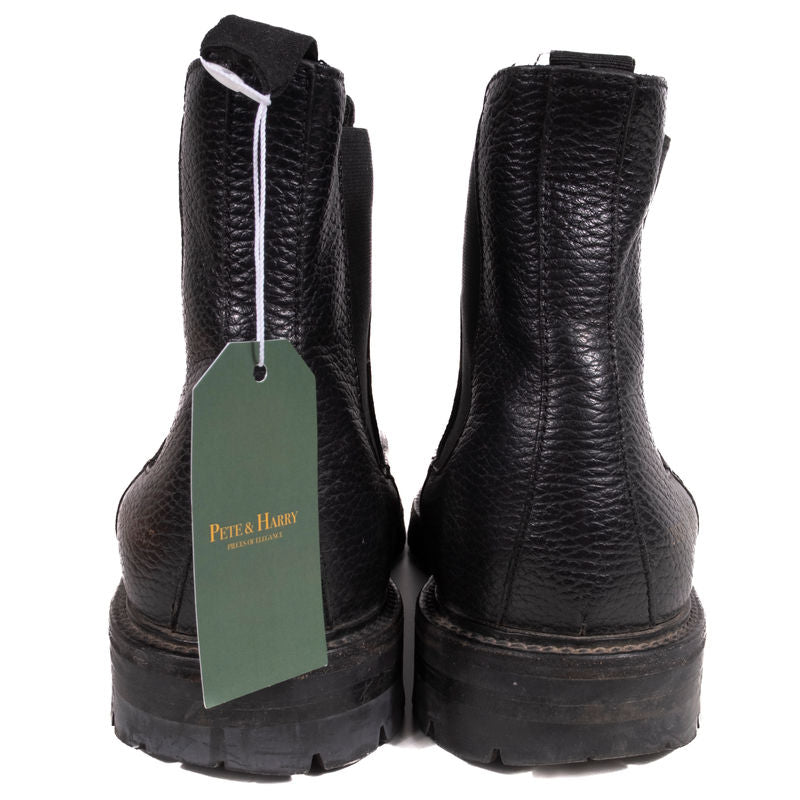 Common Projects Black Chelsea Boots with Commando Sole