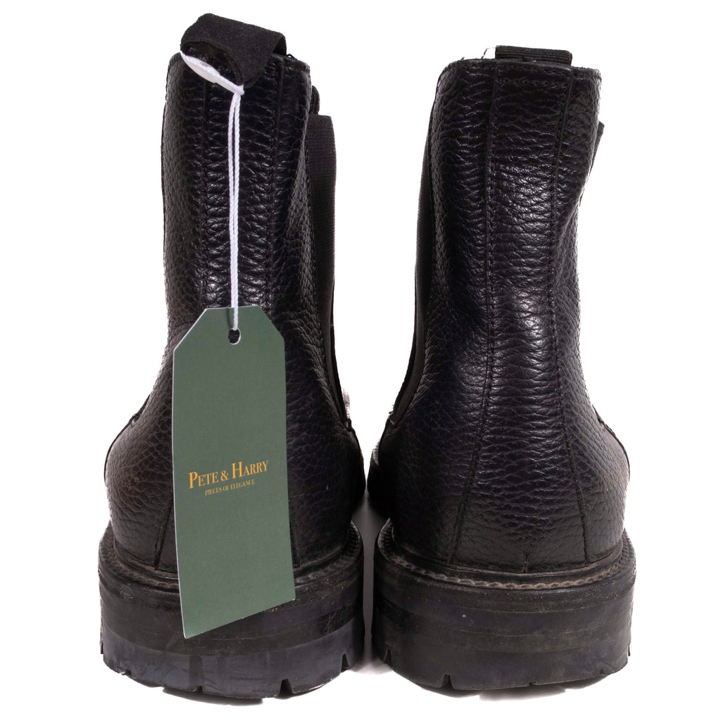 Common Projects Black Chelsea Boots with Commando Sole