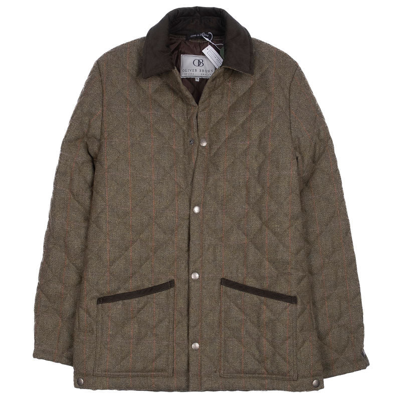 Green Tweed Quilted Jacket