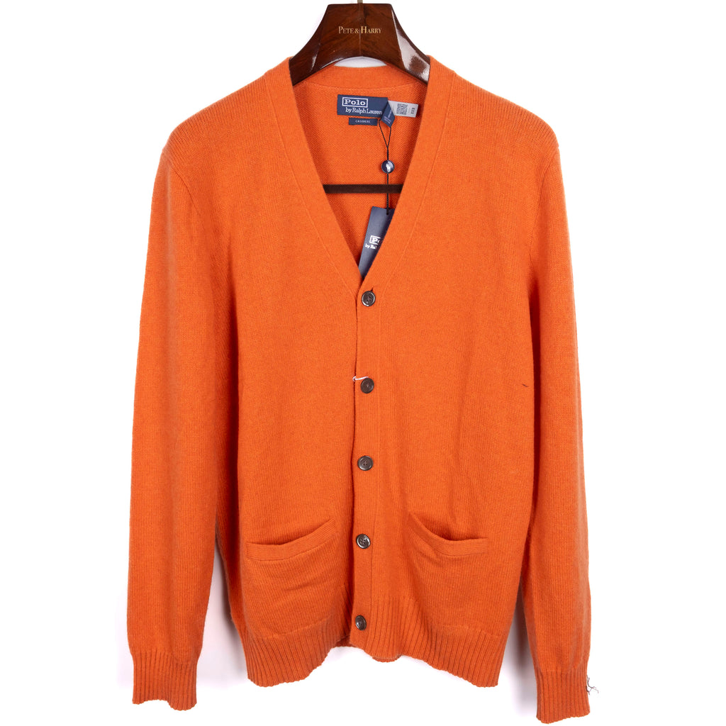 Orange Cashmere Cardigan