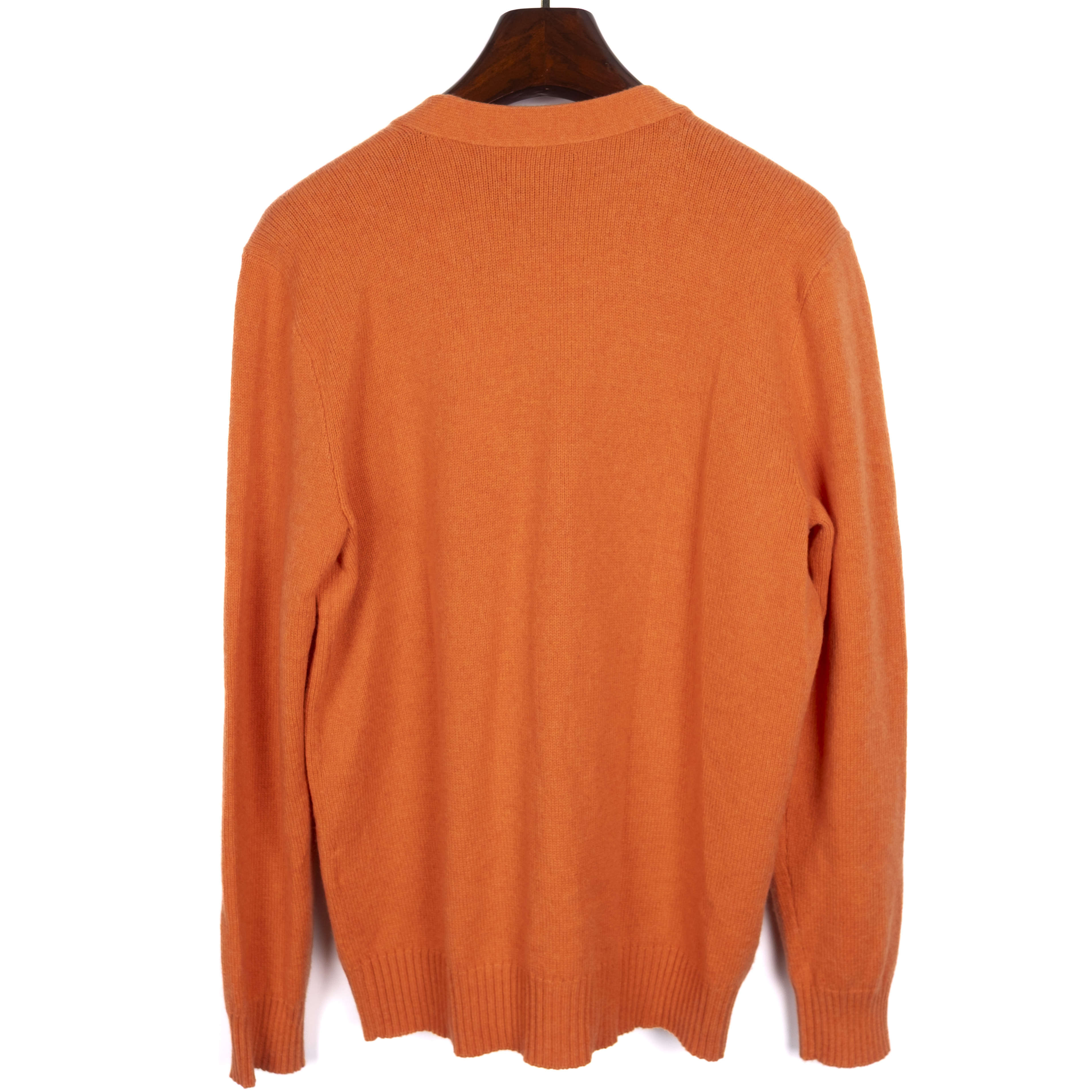 Orange Cashmere Cardigan