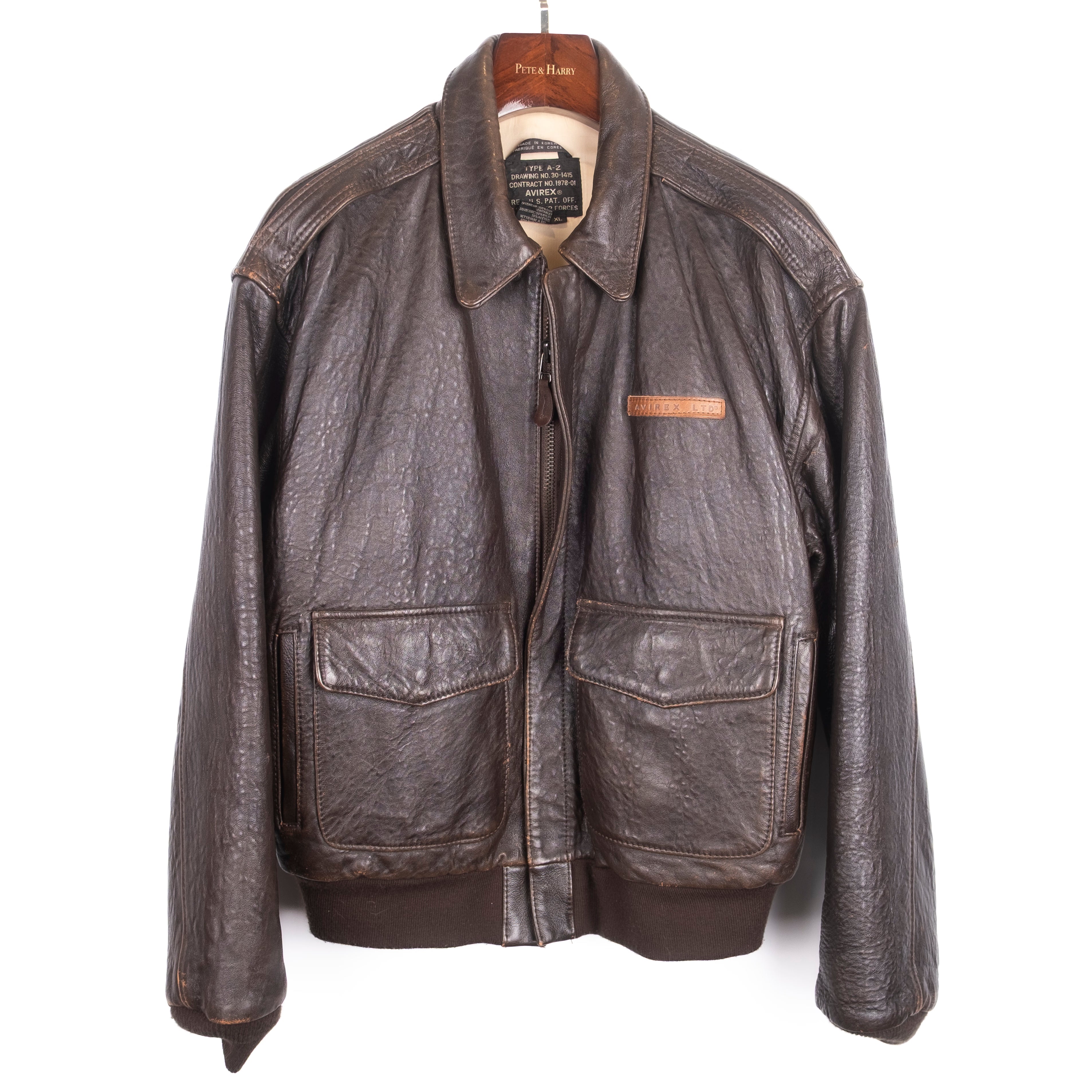 Brown Leather Flight A-2 Jacket