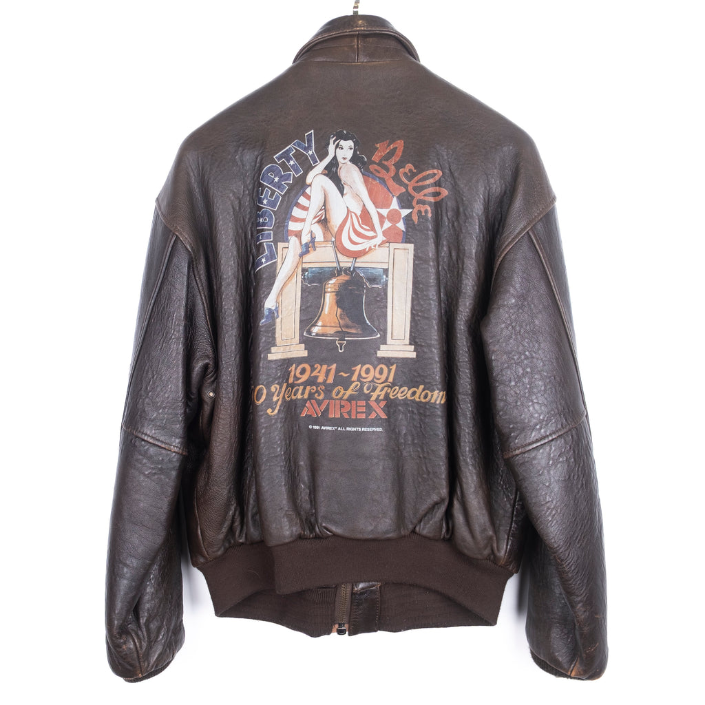 Brown Leather Flight A-2 Jacket