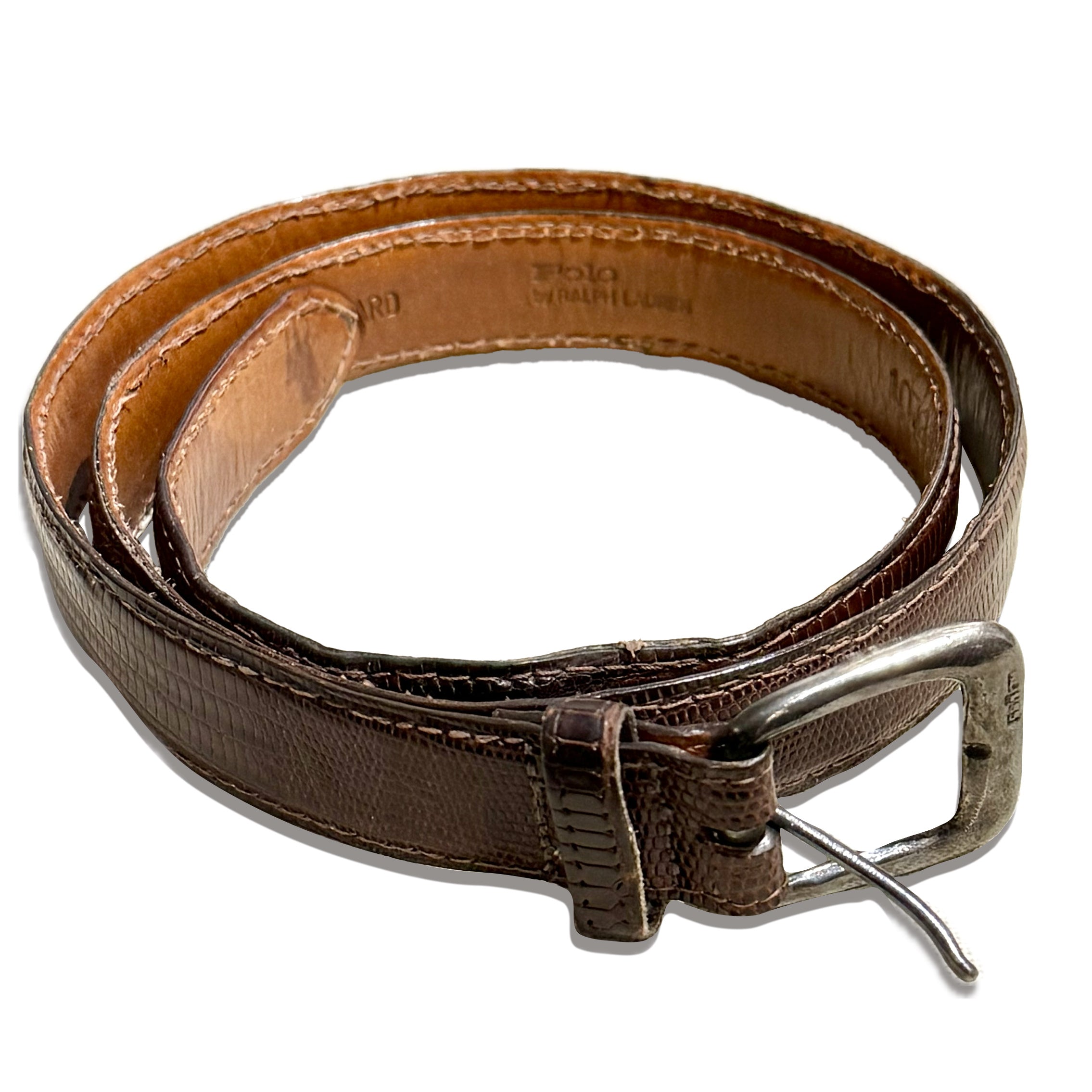 Brown Lizard Leather Belt