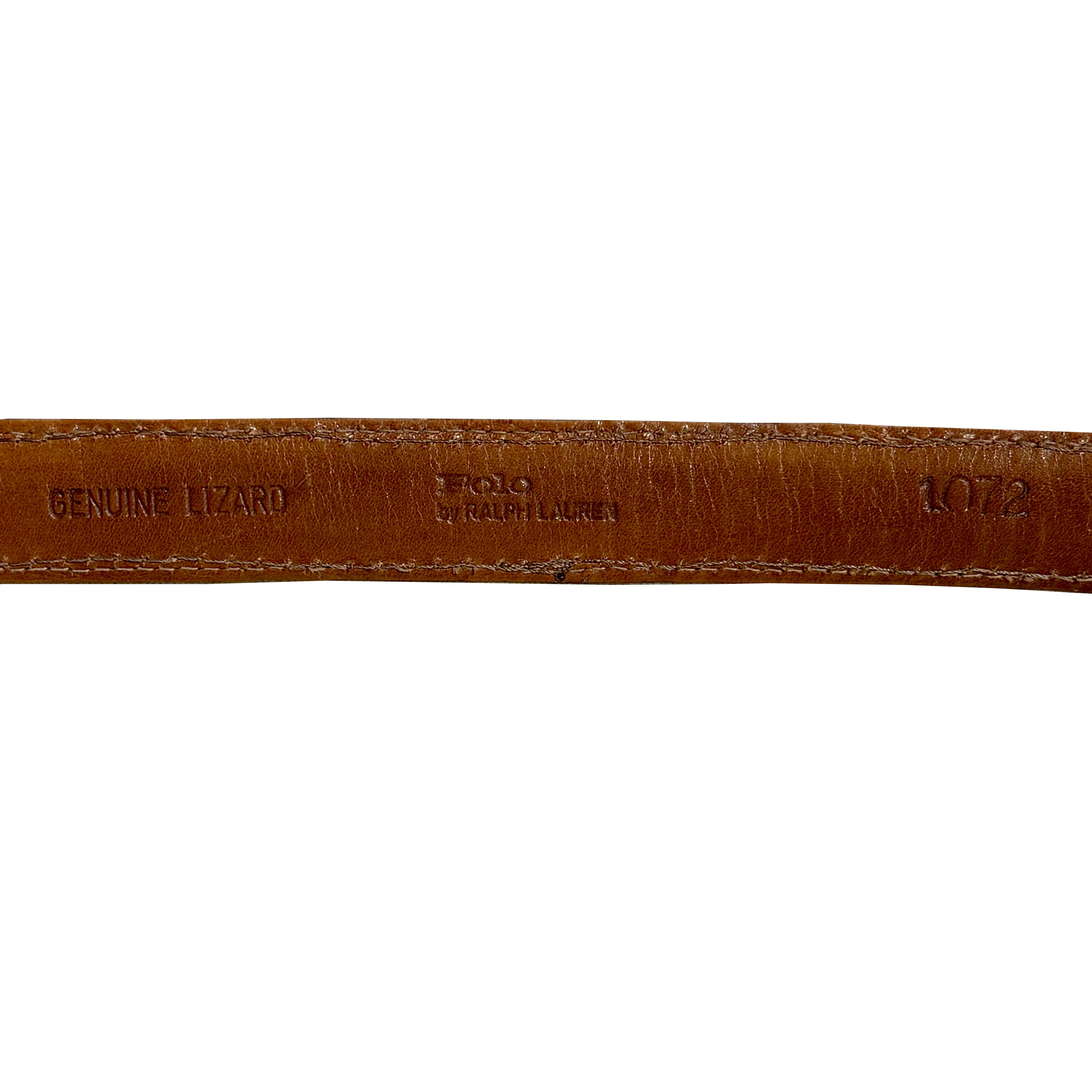 Brown Lizard Leather Belt
