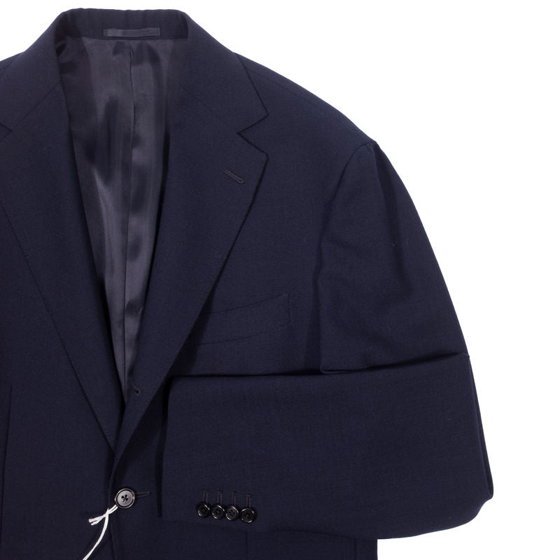 Est Retail Price 12 000 SEK - Eduardo de Simone  Navy High Twist Wool Sport Coat 50