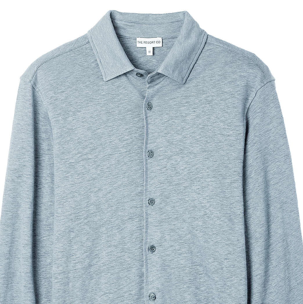 Linen Jersey Shirt Light Blue - Regular Retail Price 1690 Kr