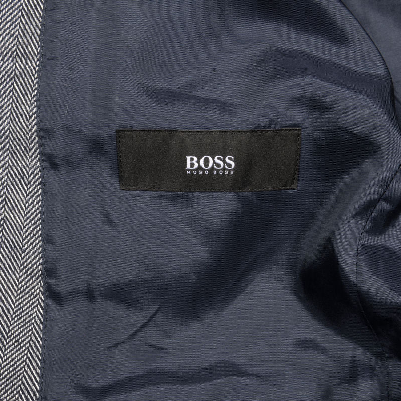 Hugo Boss Grey Herringbone Tweed Sport Coat