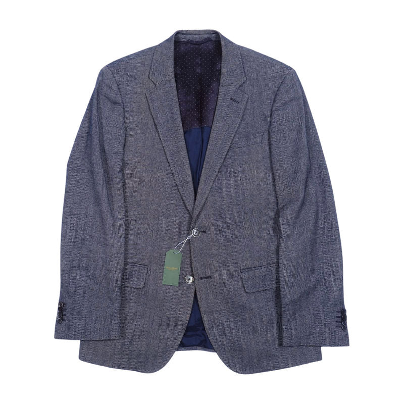 Hugo Boss Grey Herringbone Tweed Sport Coat