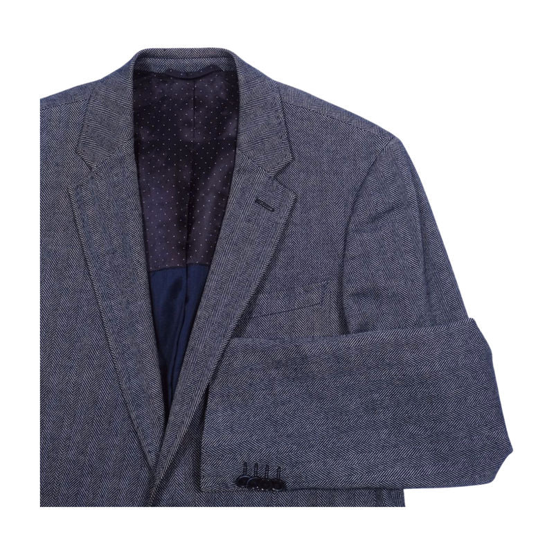 Hugo Boss Grey Herringbone Tweed Sport Coat