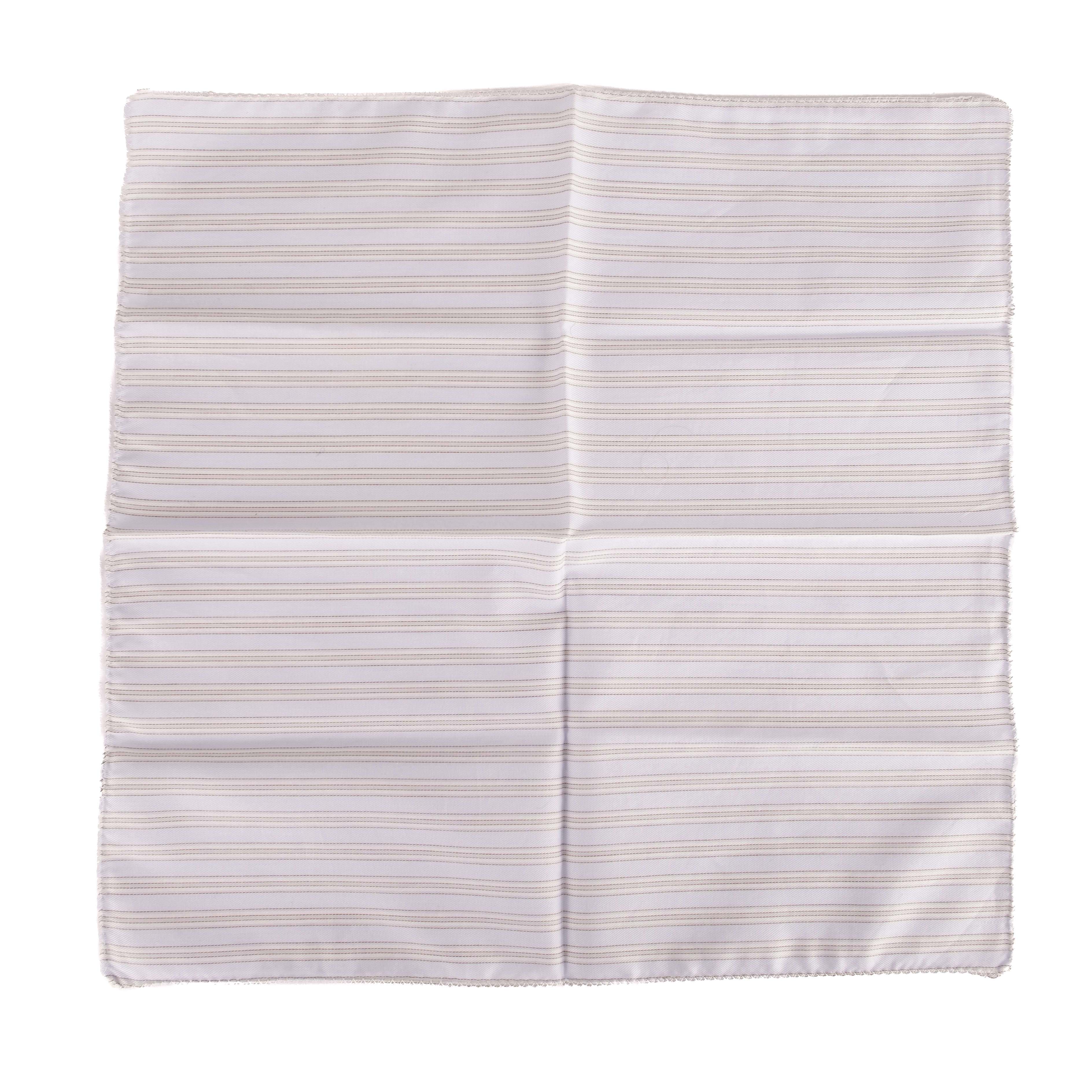 Light Blue Striped Pocket Square