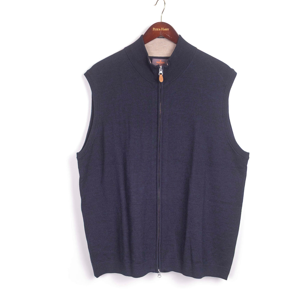 Navy Half Zip Vest