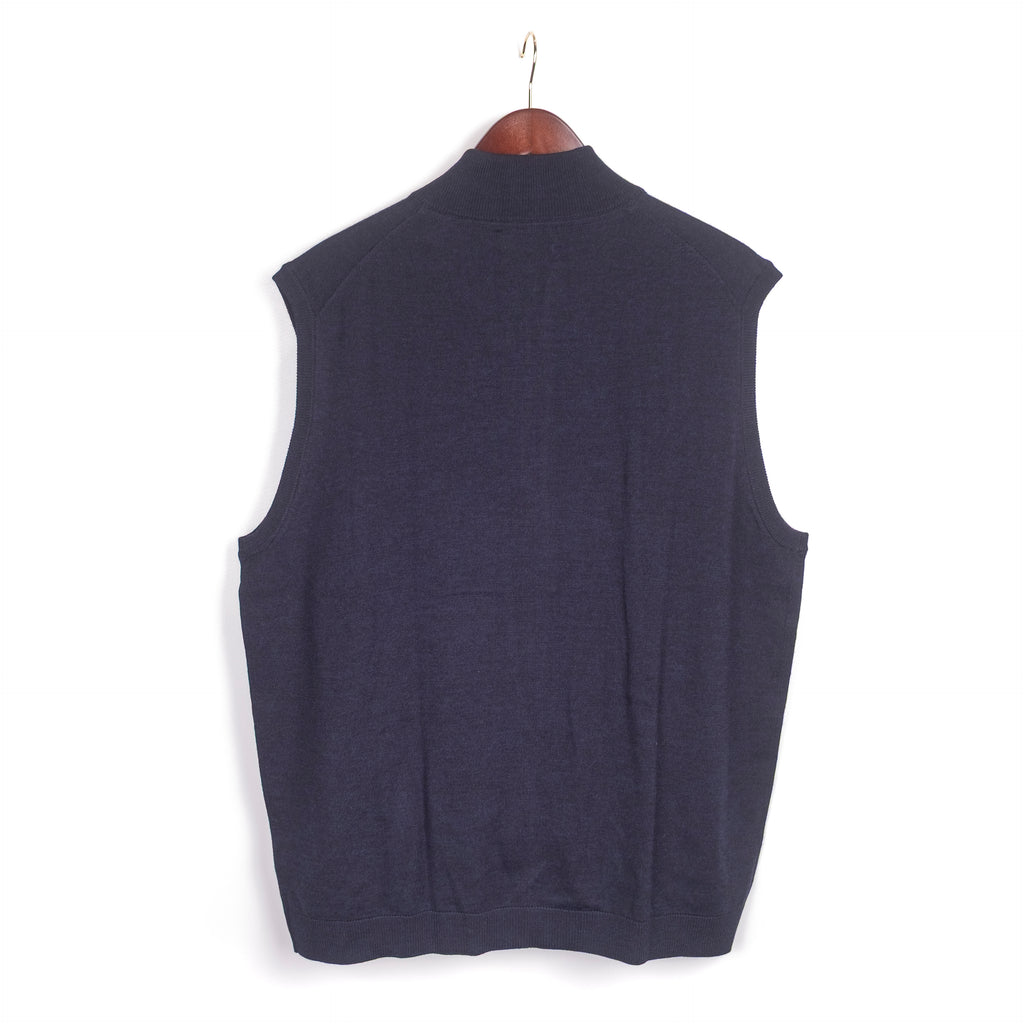 Navy Half Zip Vest