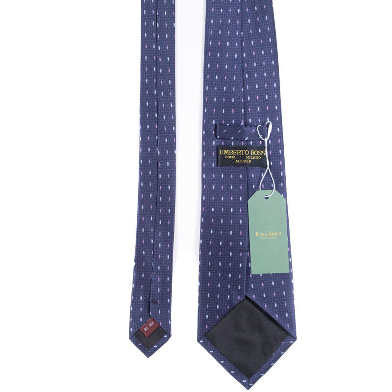 Umberto Bossi Navy Small Patterned Tie