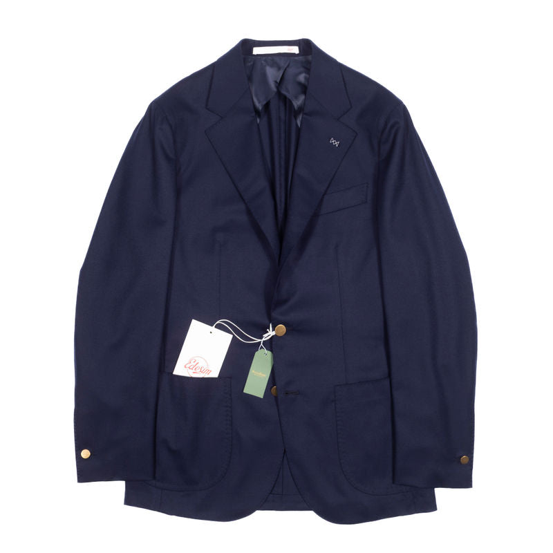 Neapolitan Hand Tailored Drapers Hight Twist Navy Club Blazer Sz 48