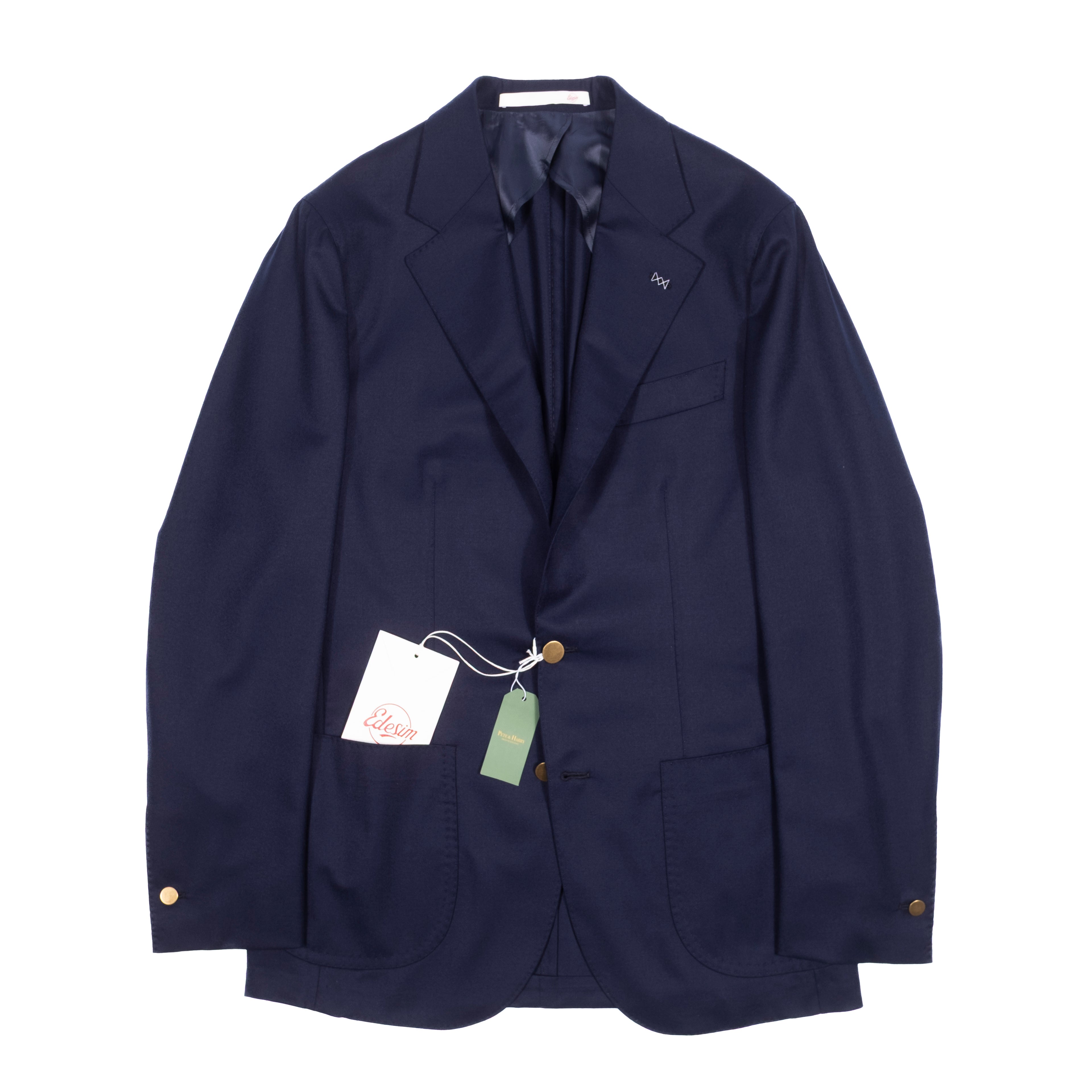 Neapolitan Hand Tailored Drapers Navy Club Blazer