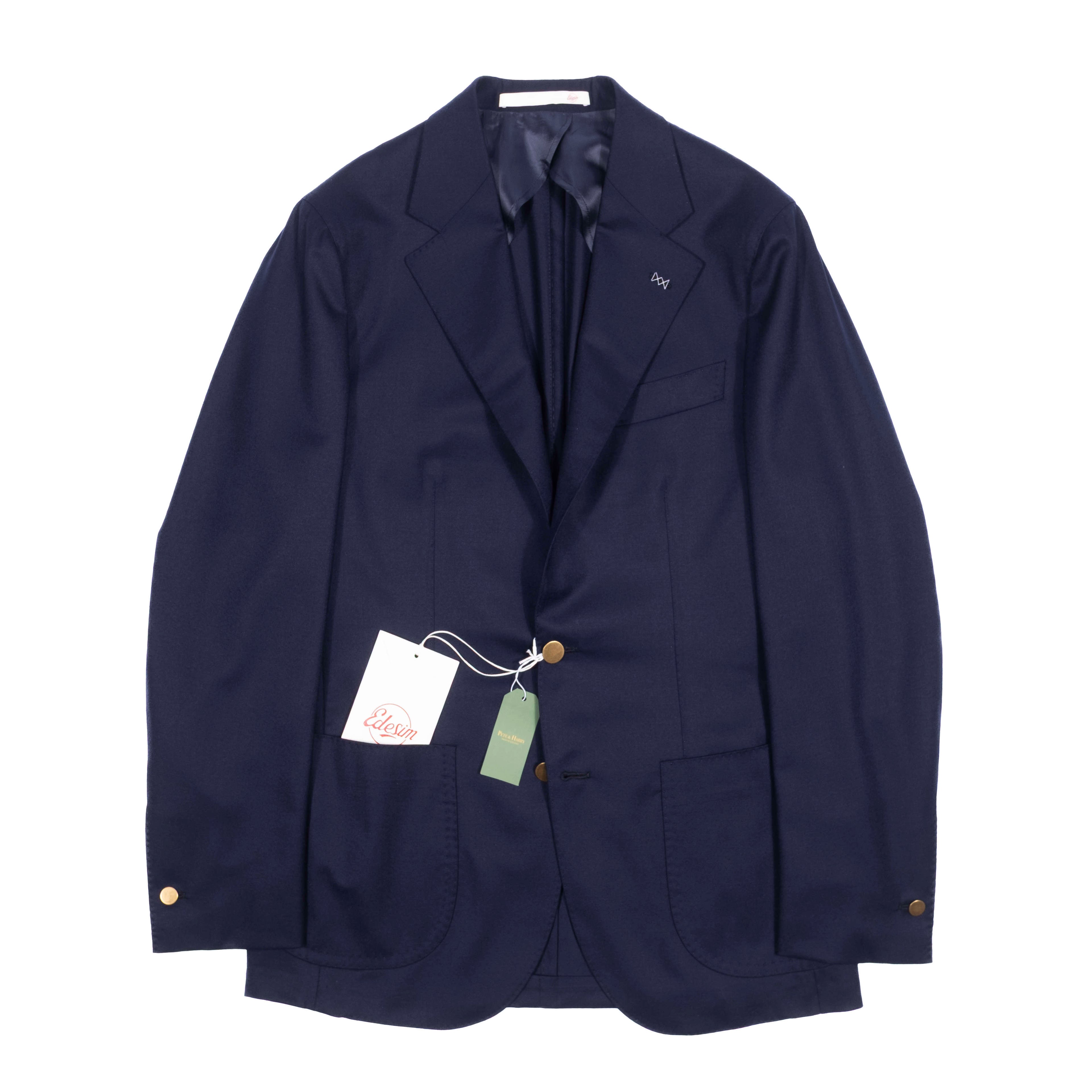 Neapolitan Hand Tailored Drapers Navy Club Blazer