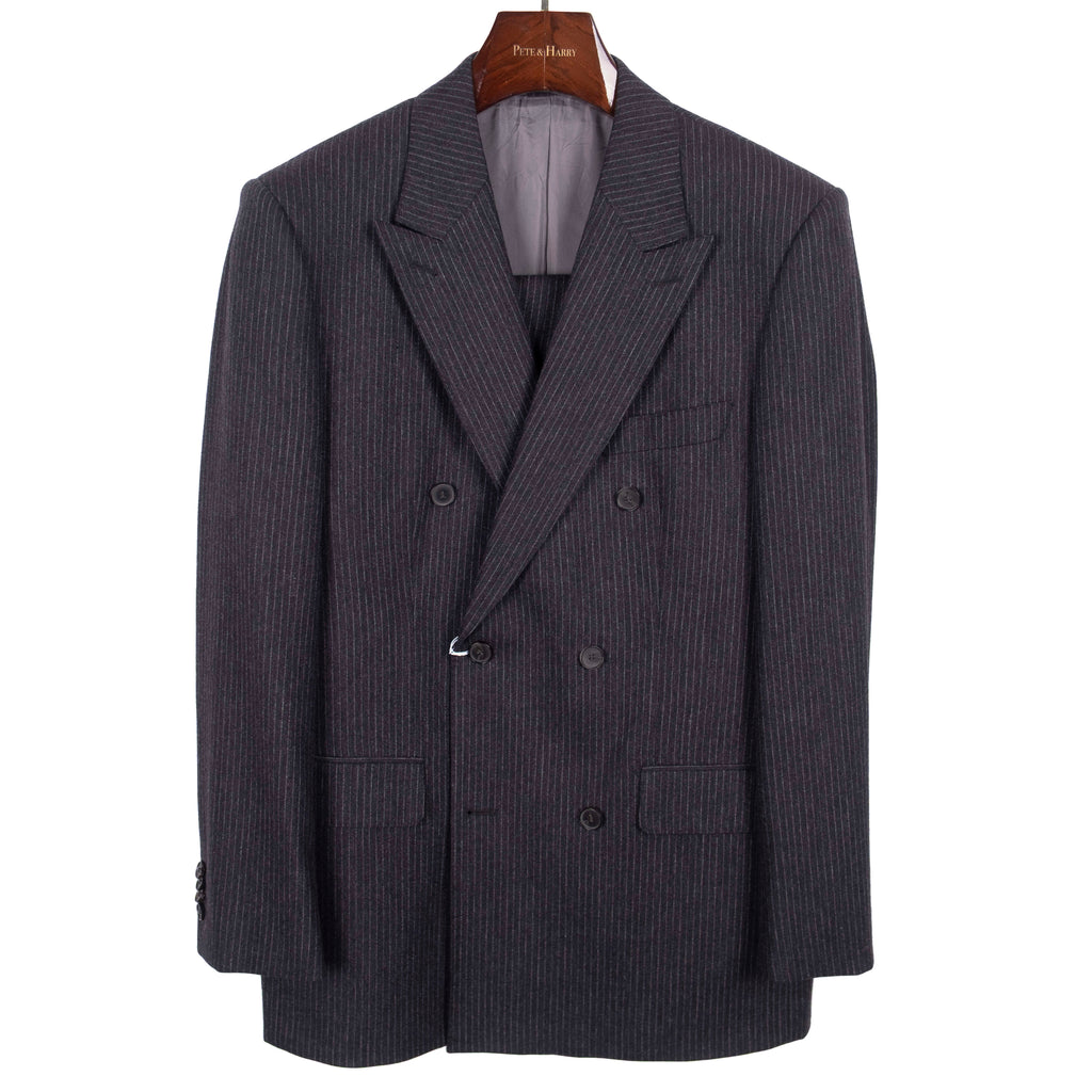 Grey Pinstripe Double Breasted Business Suit