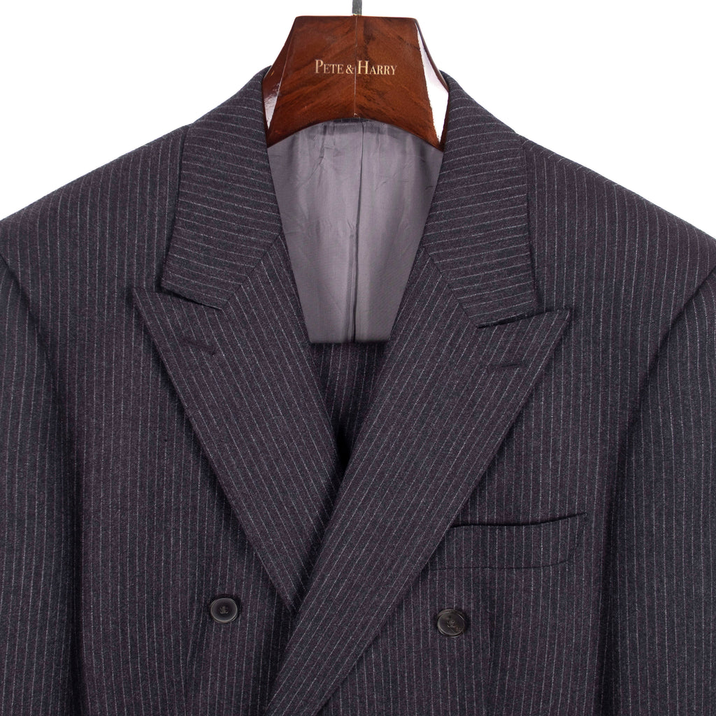 Grey Pinstripe Double Breasted Business Suit
