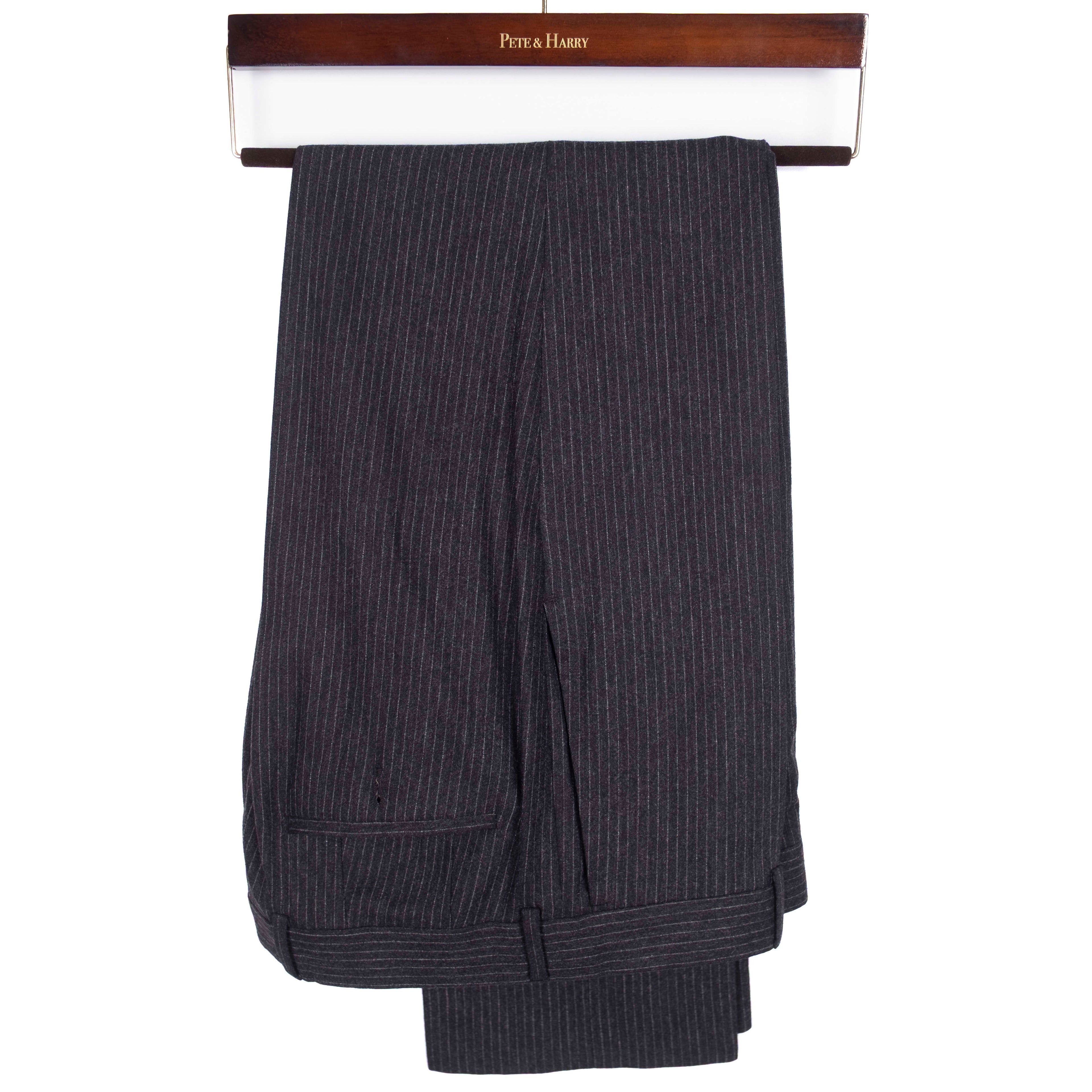 Grey Pinstripe Double Breasted Business Suit