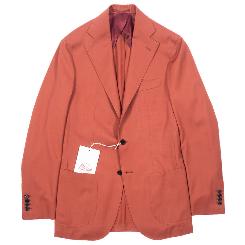 Neapolitan Hand Tailored Orange Holland & Sherry Wool Sport Coat Sz 46