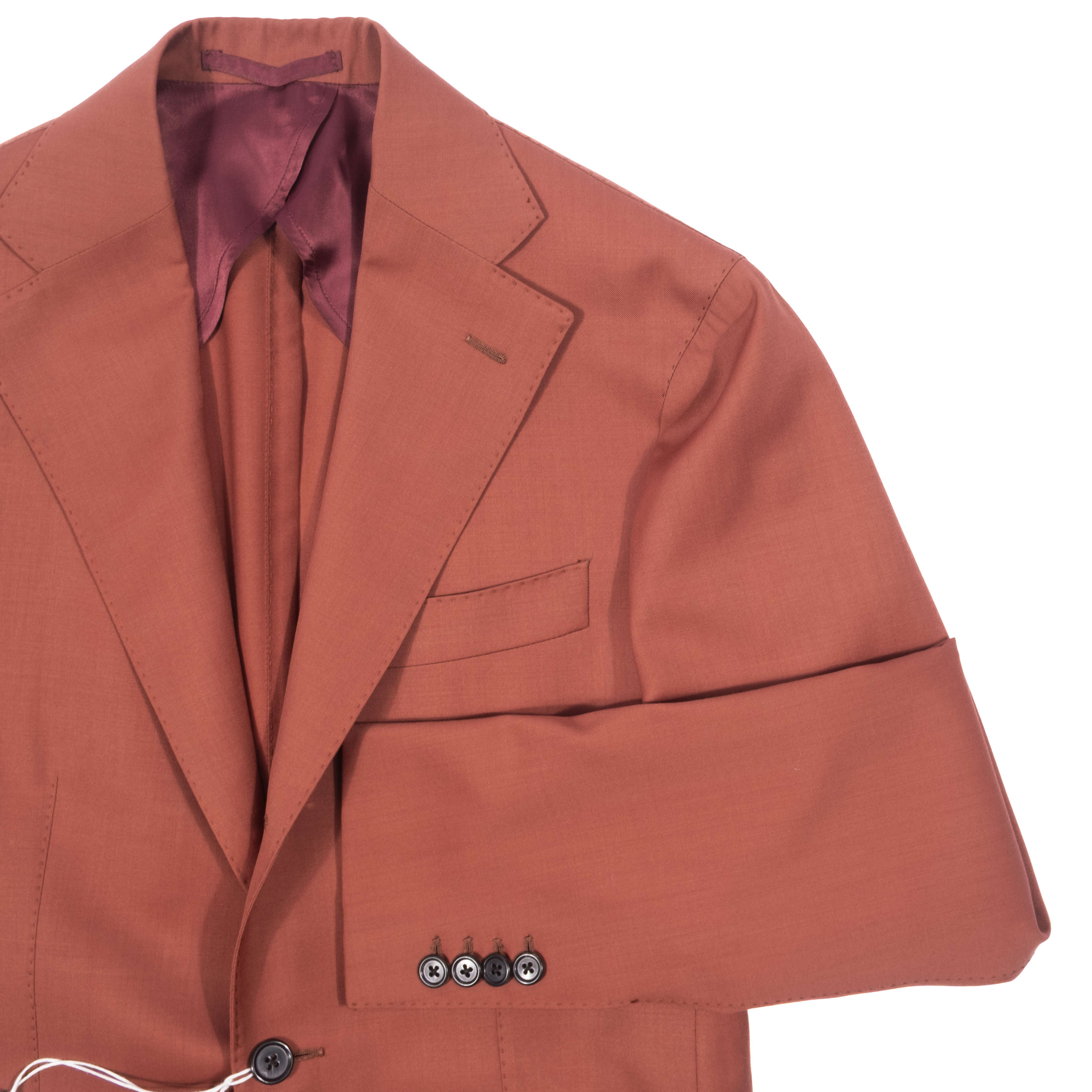 Est Retail Price 15 000 SEK - Neapolitan Hand Tailored Orange Holland & Sherry Wool Sport Coat Sz 46