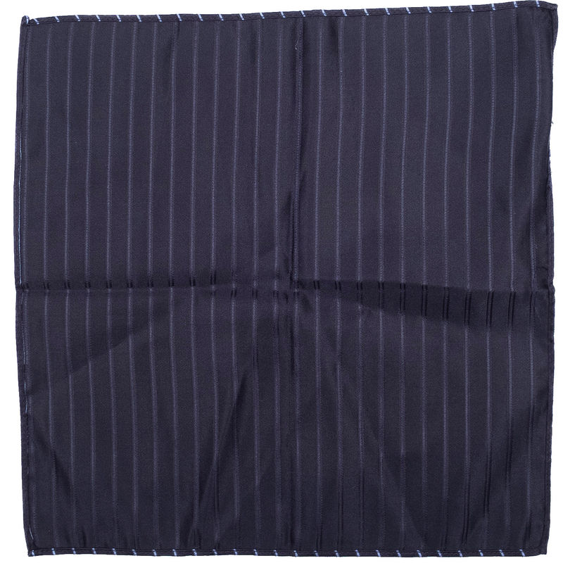 Made in Italy Navy Striped Pocket Square