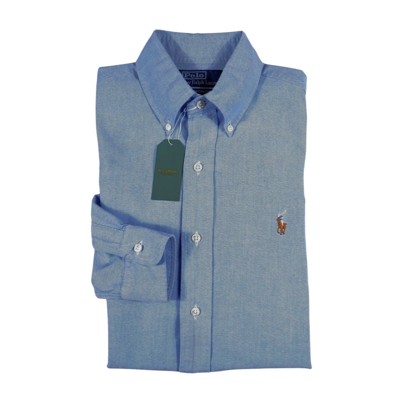 Polo Ralph Lauren Blue Oxford Buttondown Shirt Sz 37