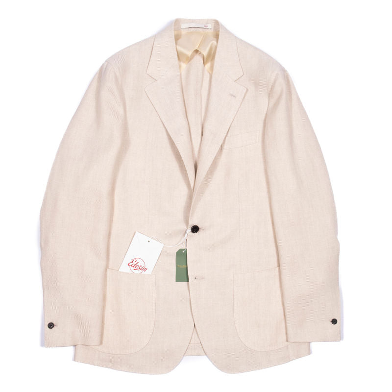 Neapolitan Hand Tailored Drapers Off White Sport Coat, 46