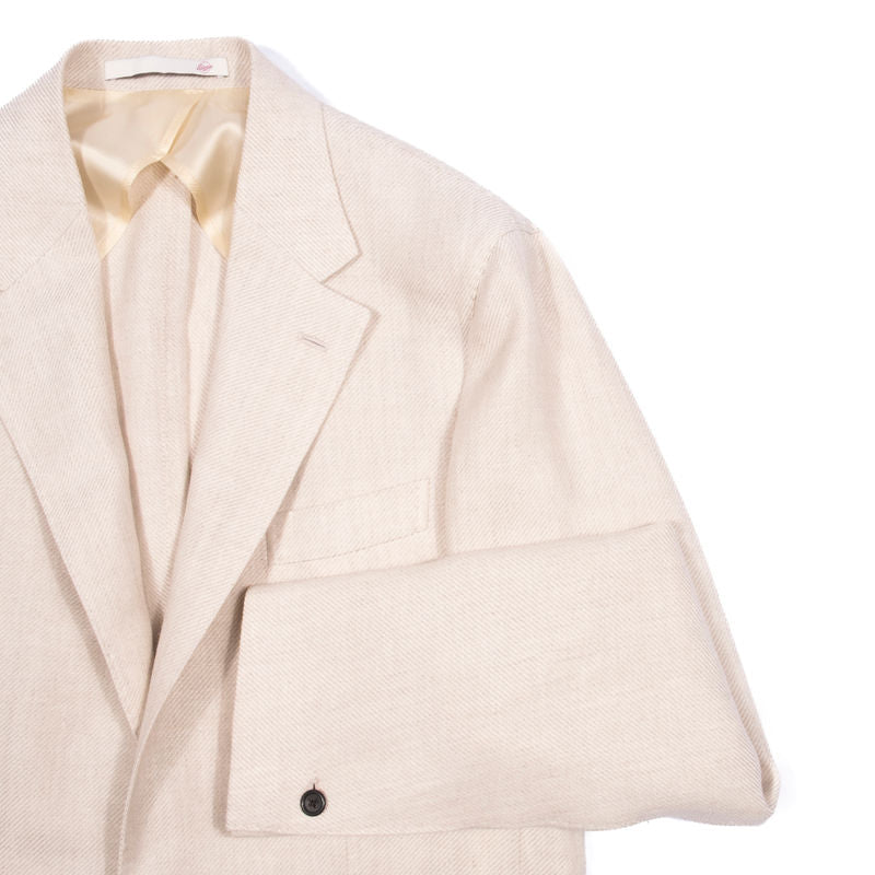 Neapolitan Hand Tailored Drapers Off White Sport Coat, 46