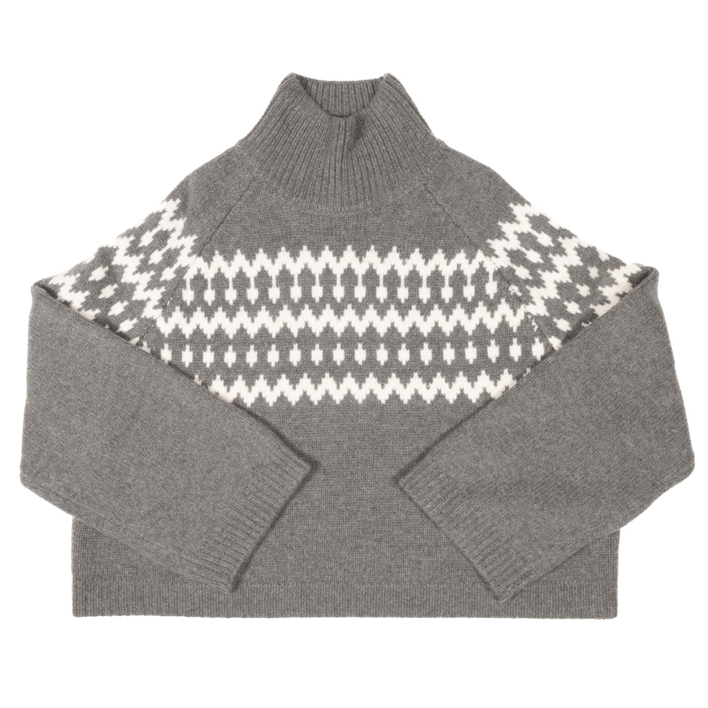 Fair Isle turtleneck Grey Cashmere